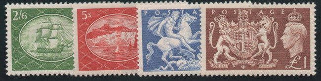 Great Britain 1951 King George VI 2s6d-£1 "Festival" High values. SG509/12