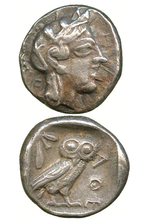 Attica Athens (c. 4654-404 B.C.) Silver Drachm