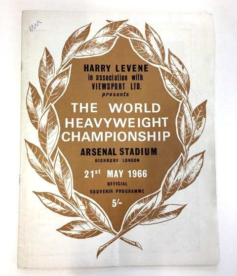 Sir Henry Cooper signed 1966 World Heavyweight Championship programme