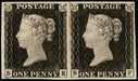 Great Britain 1840 1d black plate 1a, SG2