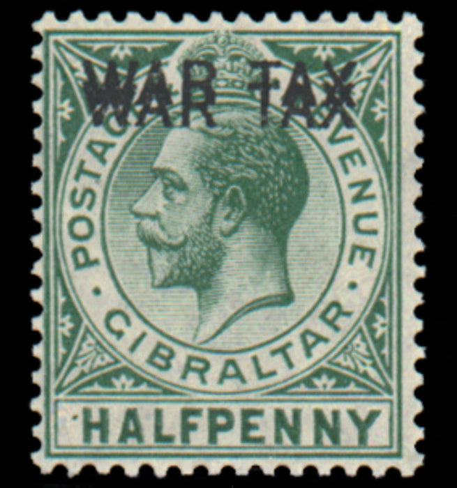 Gibraltar 1918 ½d green, SG86a