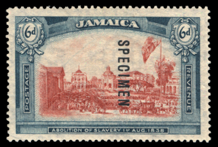 Jamaica 1921 6d red and blue-green 'Abolition of Slavery', SG91s