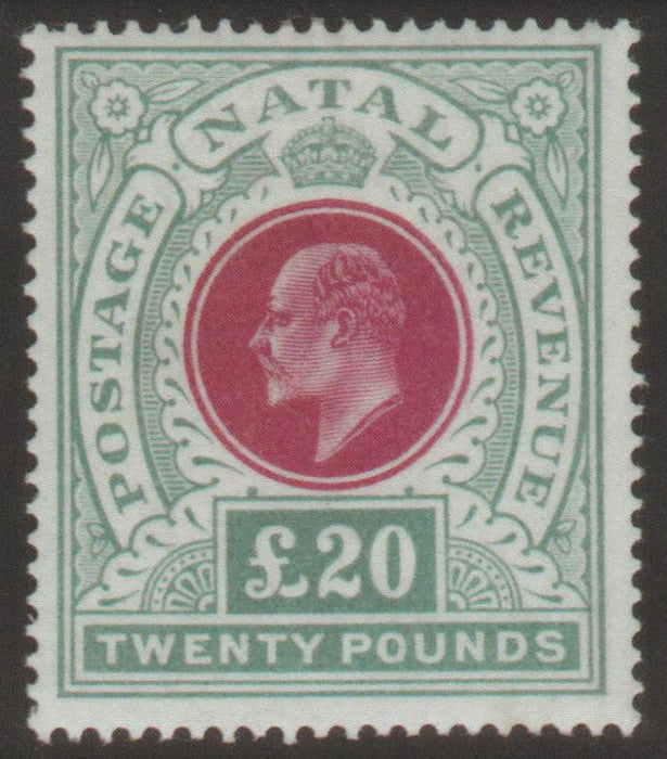 South Africa Natal 1902 £20 red and green