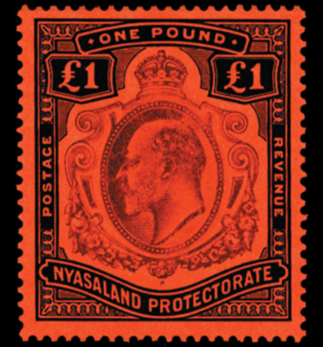 Nyasaland 1908-11 £1 purple and black/red, SG81