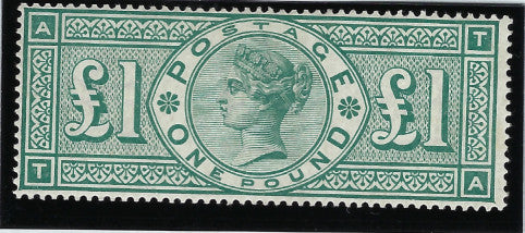 Great Britain 1891 £1 green plate 3, SG212.