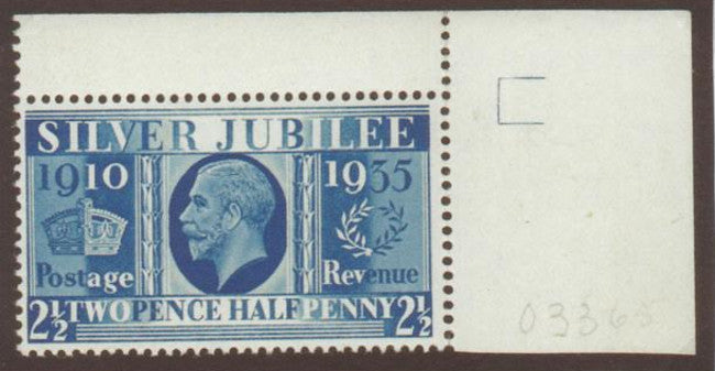 Great Britain 1935 Silver Jubilee 2½d Prussian Blue, SG456a.