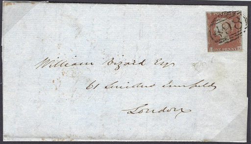 Great Britain 1841 1d Red brown plate 75 (Union Jack re-entry)