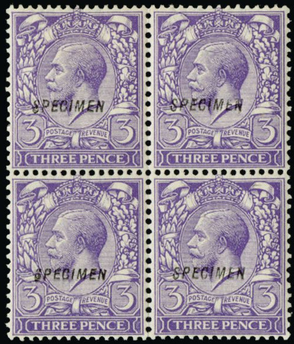 Great Britain 1912 3d violet. SG375var.