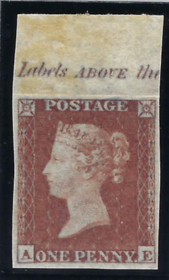 Great Britain 1854 1d red brown plate 185. SG17var