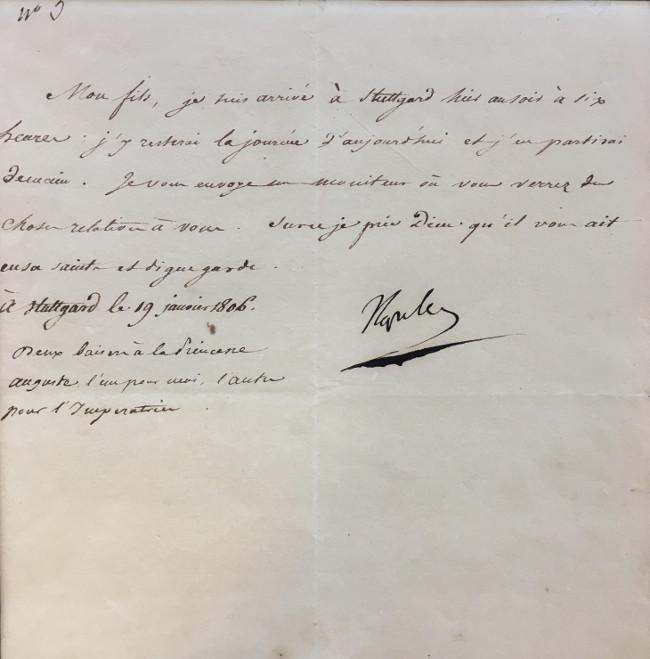 Napoleon Bonaparte signed letter 