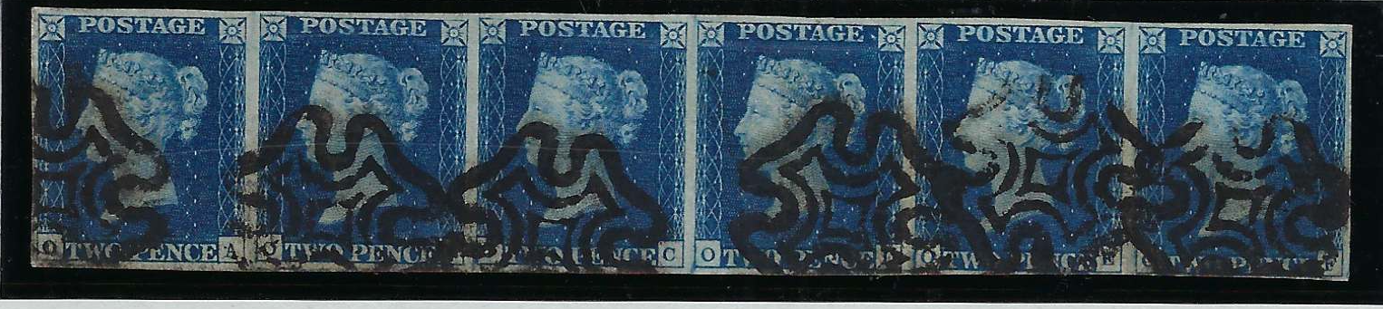 Great Britain 1840 2d blue Plate 2, SG5.