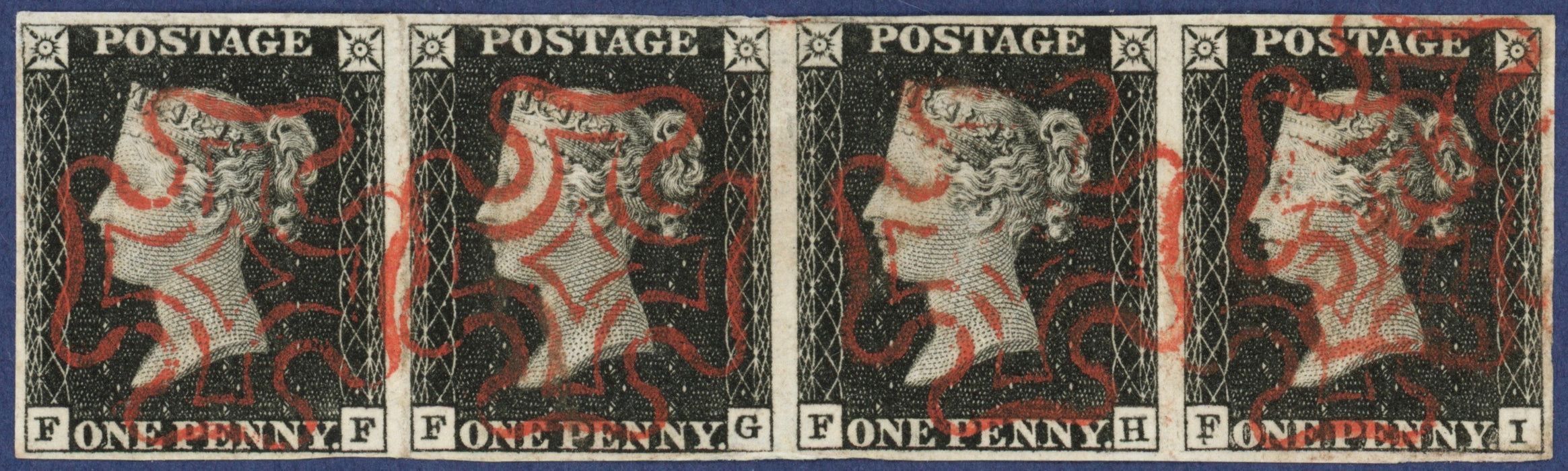 Great Britain 1840 1d intense black, plate 1a, SG1