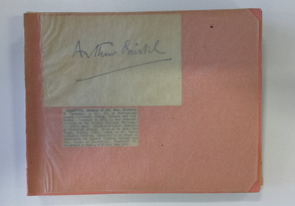 Mid 20th century Anglican bishops’ autographs