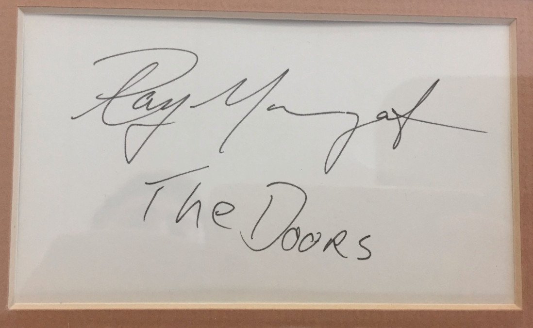 The Doors complete set of signatures