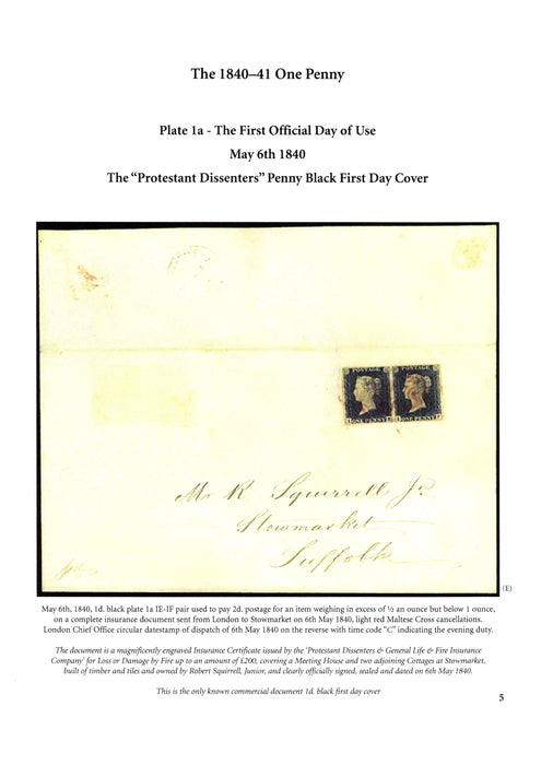 Great Britain 1840 1d black plate 1a pair on first day cover, SG2