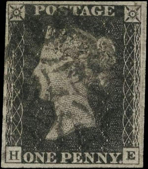 Great Britain 1840 1d black, Plate 11, SG2