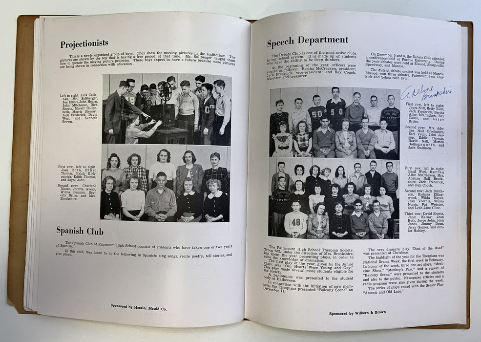 James Dean Signed 1948 High School Yearbook