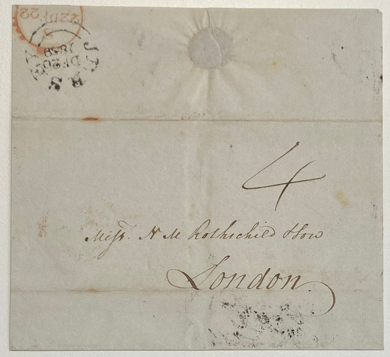 Great Britain 1839 Jersey Uniform Four Penny Post Cover