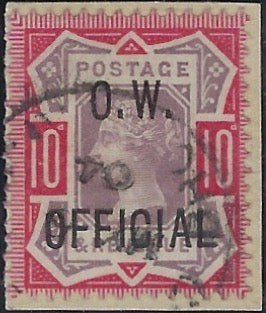 Great Britain 1902 10d Dull purple & carmine (O.W. Official), SGO35