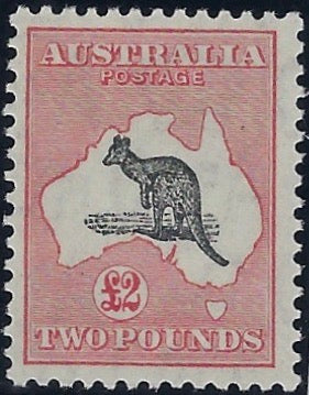 Australia 1931-36 £2 black and rose wmk 15. SG138
