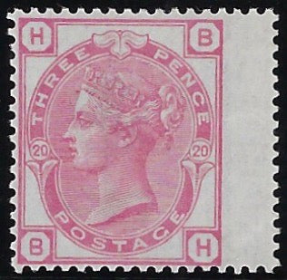 Great Britain 1879 3d rose Plate 20, SG143
