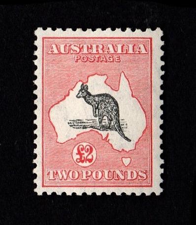 Australia 1931-36 £2 black and rose SG138