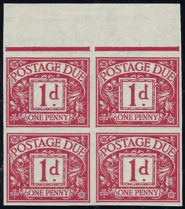 Great Britain 1937 1d Postage Due.  SG D20var