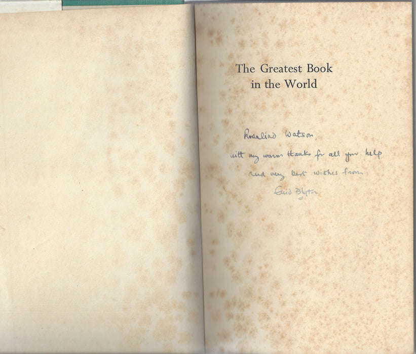 Enid Blyton Signed Book 