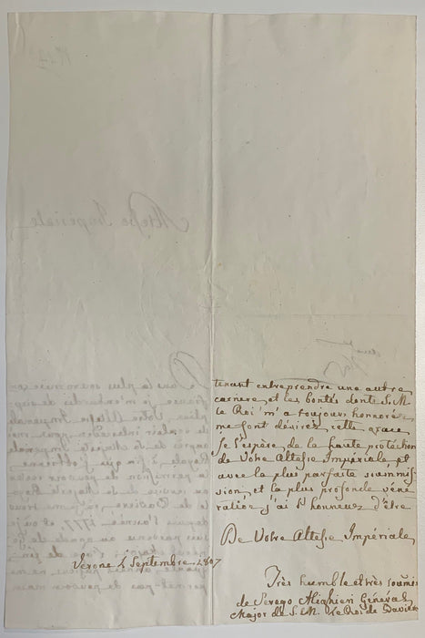 Napoleon Bonaparte signed letter