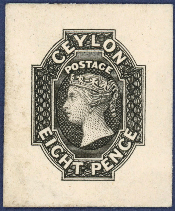 Ceylon 1857-59 8d die proof, SG7var