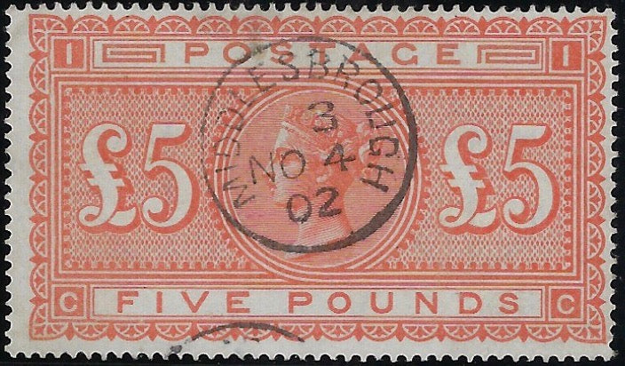 Great Britain 1882 £5 Orange Plate 1, SG137