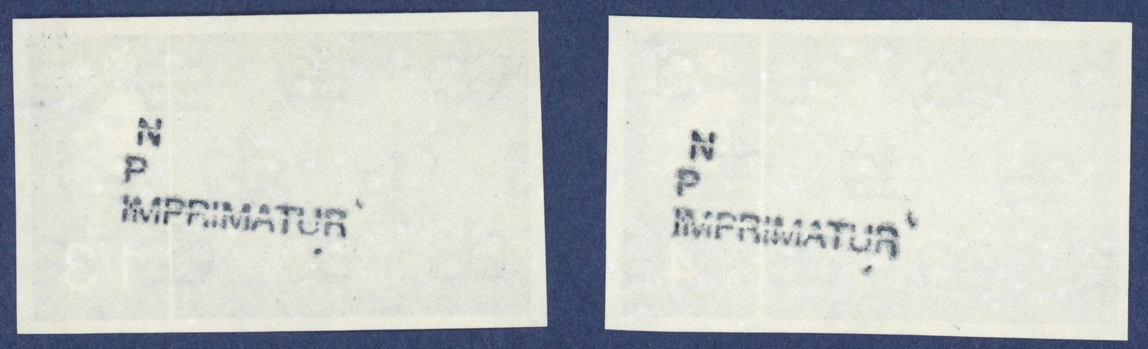 Great Britain 1965 4d-1s3d Churchill Commemoration (Phosphor) imprimaturs, SG661/2p var