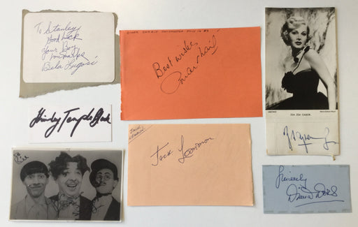 Classic film star autographs