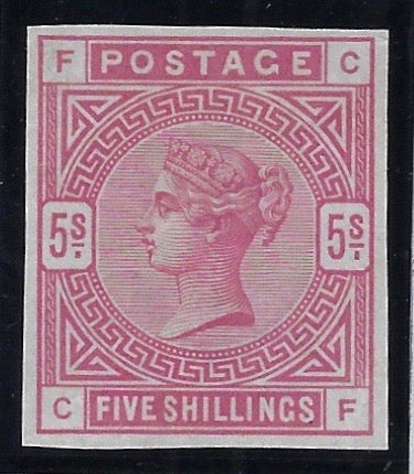 Great Britain 1884 5s Rose Imprimatur.  SG176var