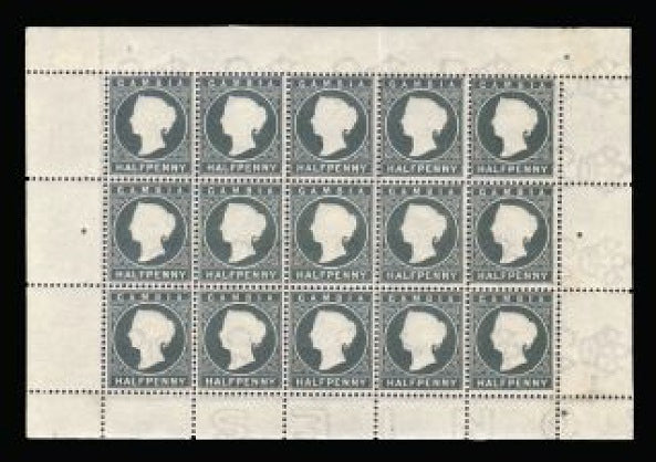 Gambia 1886-93 ½d grey-green SG22