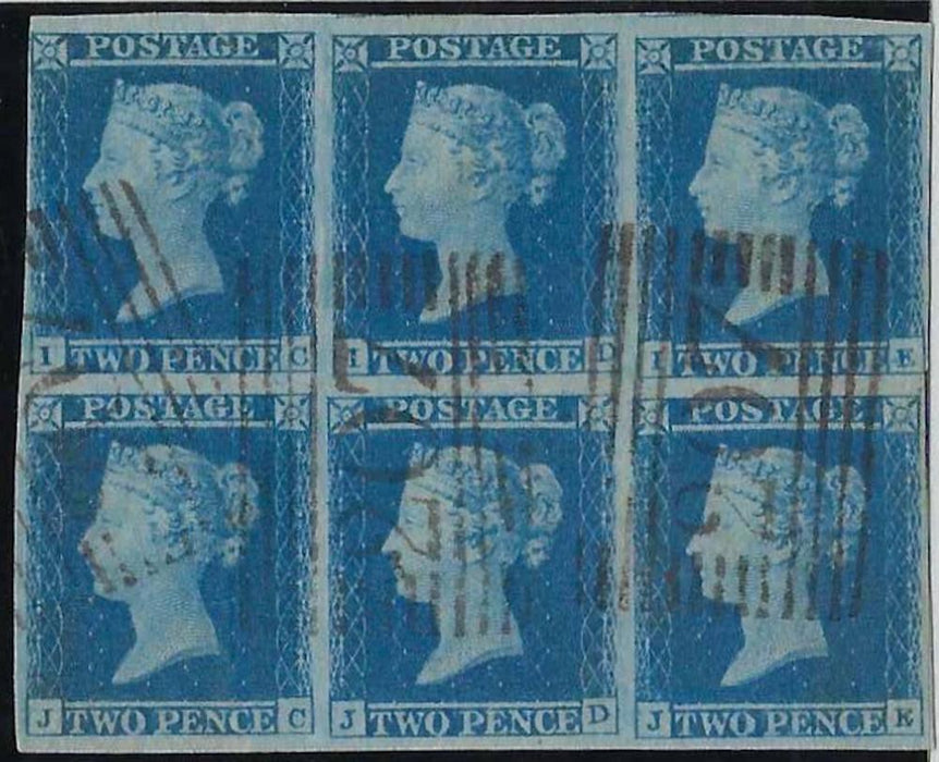 Great Britain 1841 2d Pale blue Plate 4, SG13