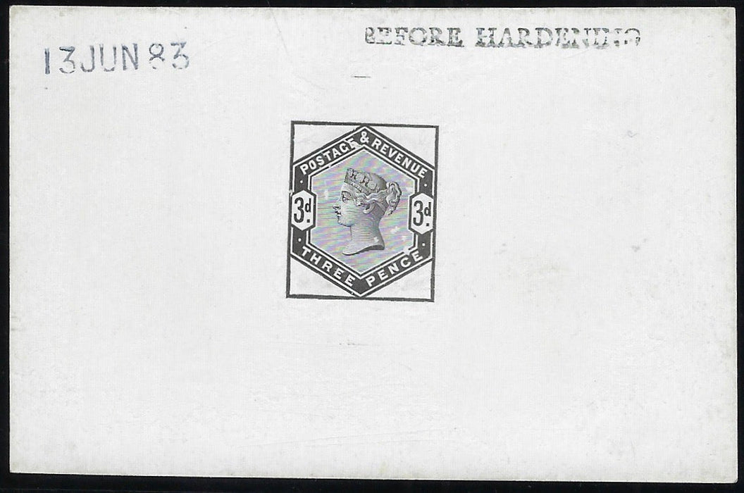 Great Britain 1883 3d Die proof, SG191var