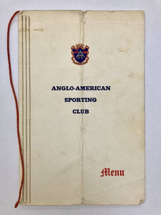 1966 England World Cup Squad Autographed Menu