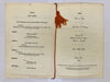 1966 England World Cup Squad Autographed Menu