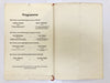1966 England World Cup Squad Autographed Menu