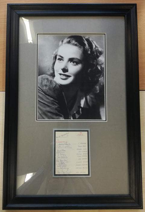 Ingrid Bergman autograph