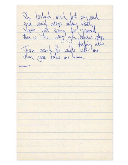 1/200 Fractional Ownership of Mick Jagger's handwritten Rolling Stones lyrics