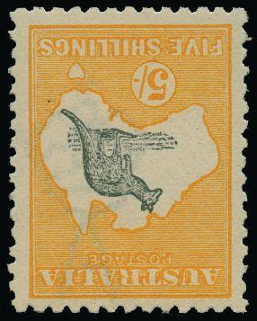 Australia 1915 5s grey and yellow SG30w