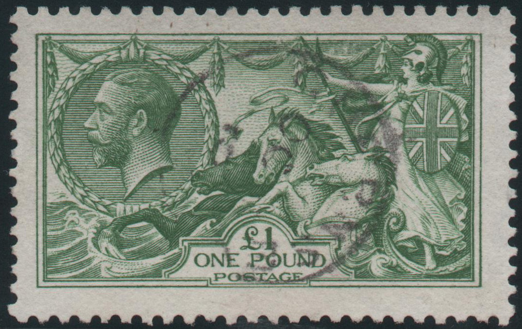 Great Britain 1913 £1 Green , Used SG403