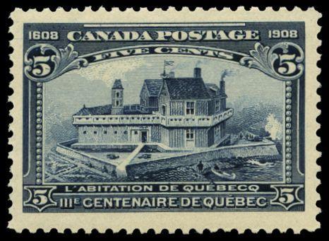 Canada 1908 Quebec Tercentenary 5c indigo SG191