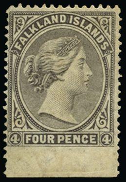 Falkland Islands 1878-79 4d grey-black SG2a