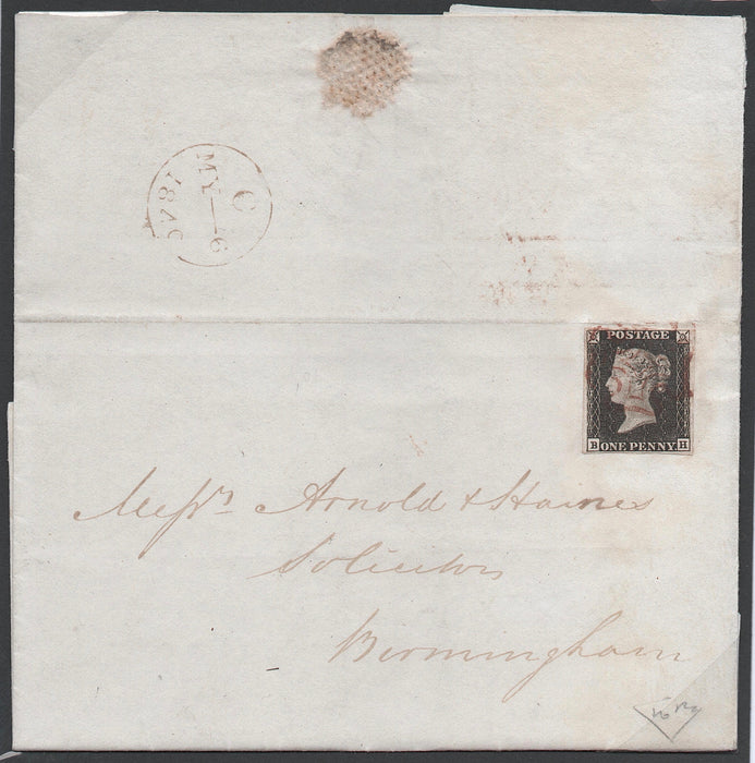 Great Britain 1840 1d black, plate 1a, SG2