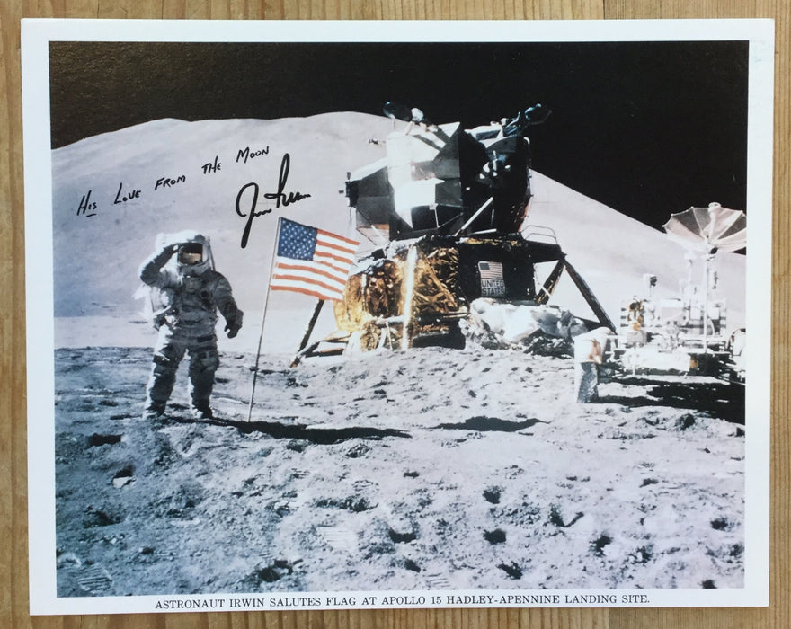 Jim Irwin Apollo 15 signed photo