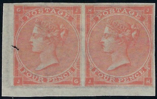 Great Britain 1863 4d Pale red PL4, SG82a