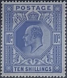 Great Britain 1911 10s Blue. SG319